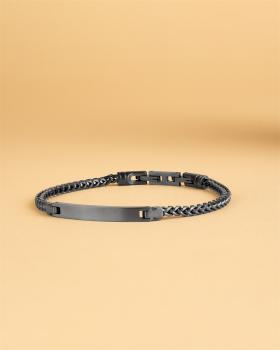 Preview: 3mm Fuchsschwanzarmband aus Edelstahl mit schwarzem Finish - Memento Black